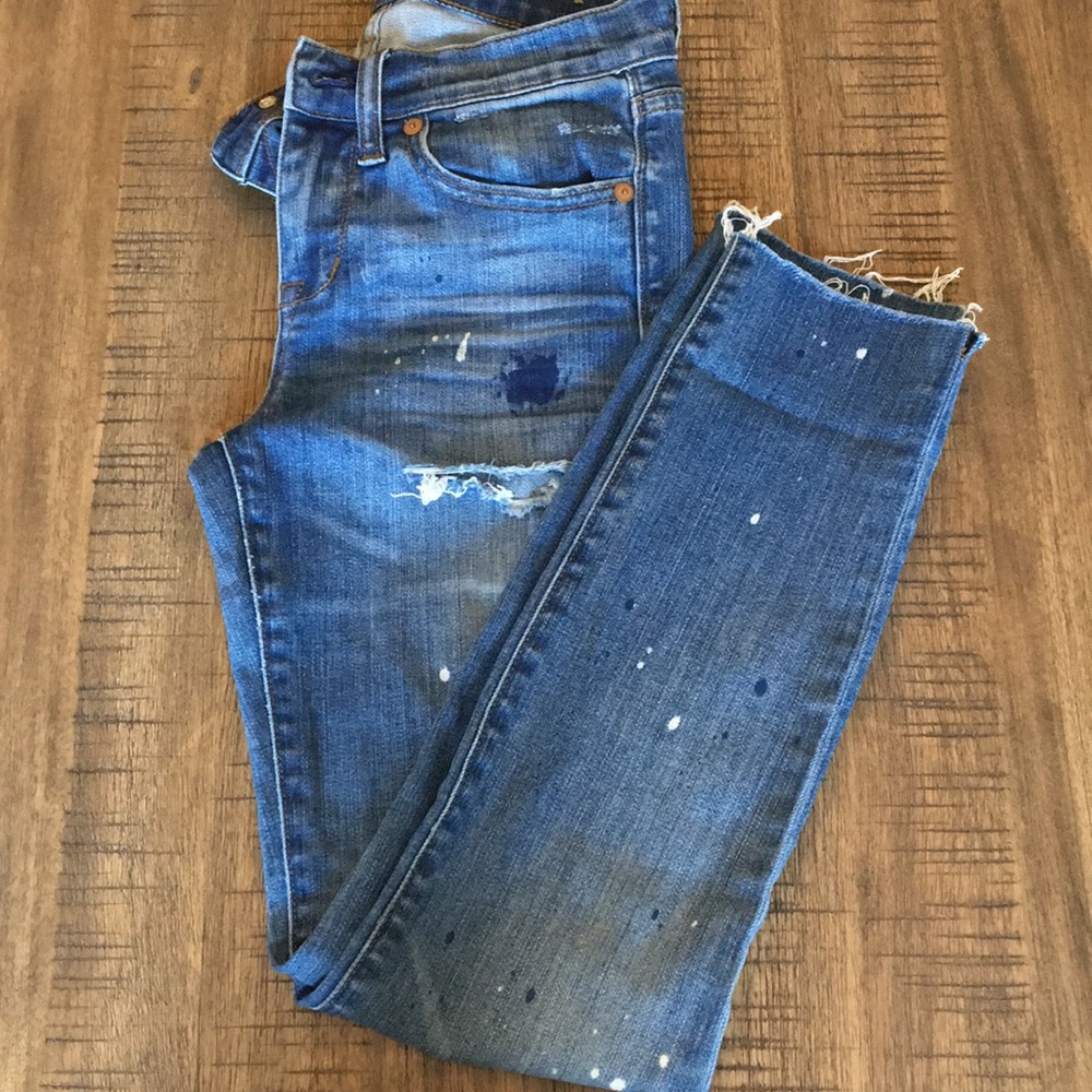 Madewell paint splatter skinny jean
